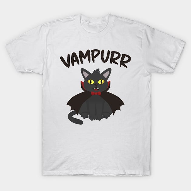 Cute Vampurr Vampire Cat T-Shirt by BIGUP